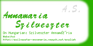 annamaria szilveszter business card